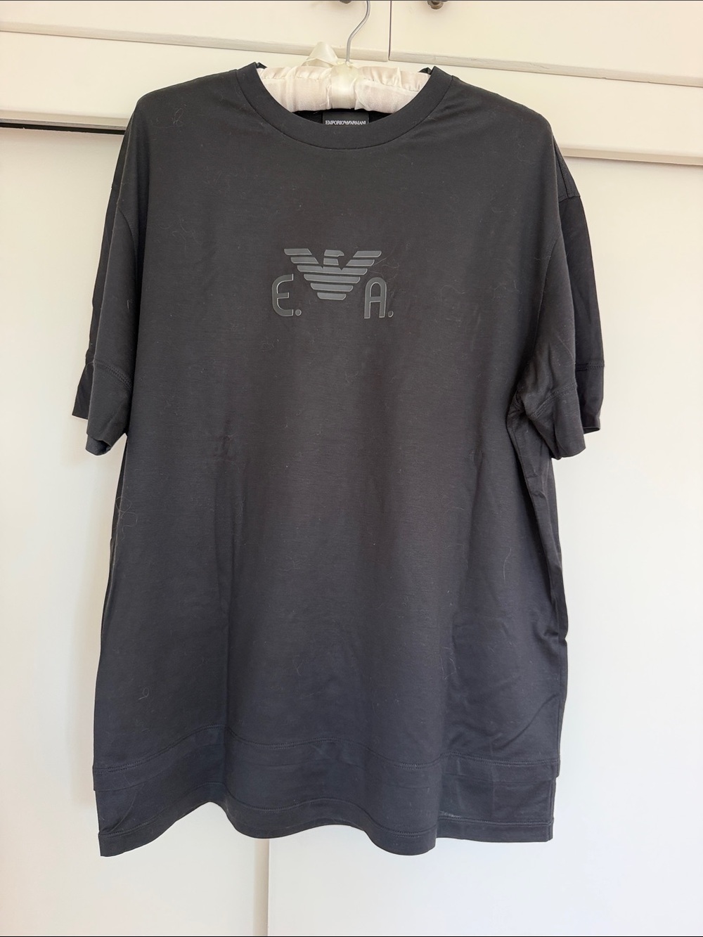 Emporio Armani Black Crewneck Logo T-Shirt